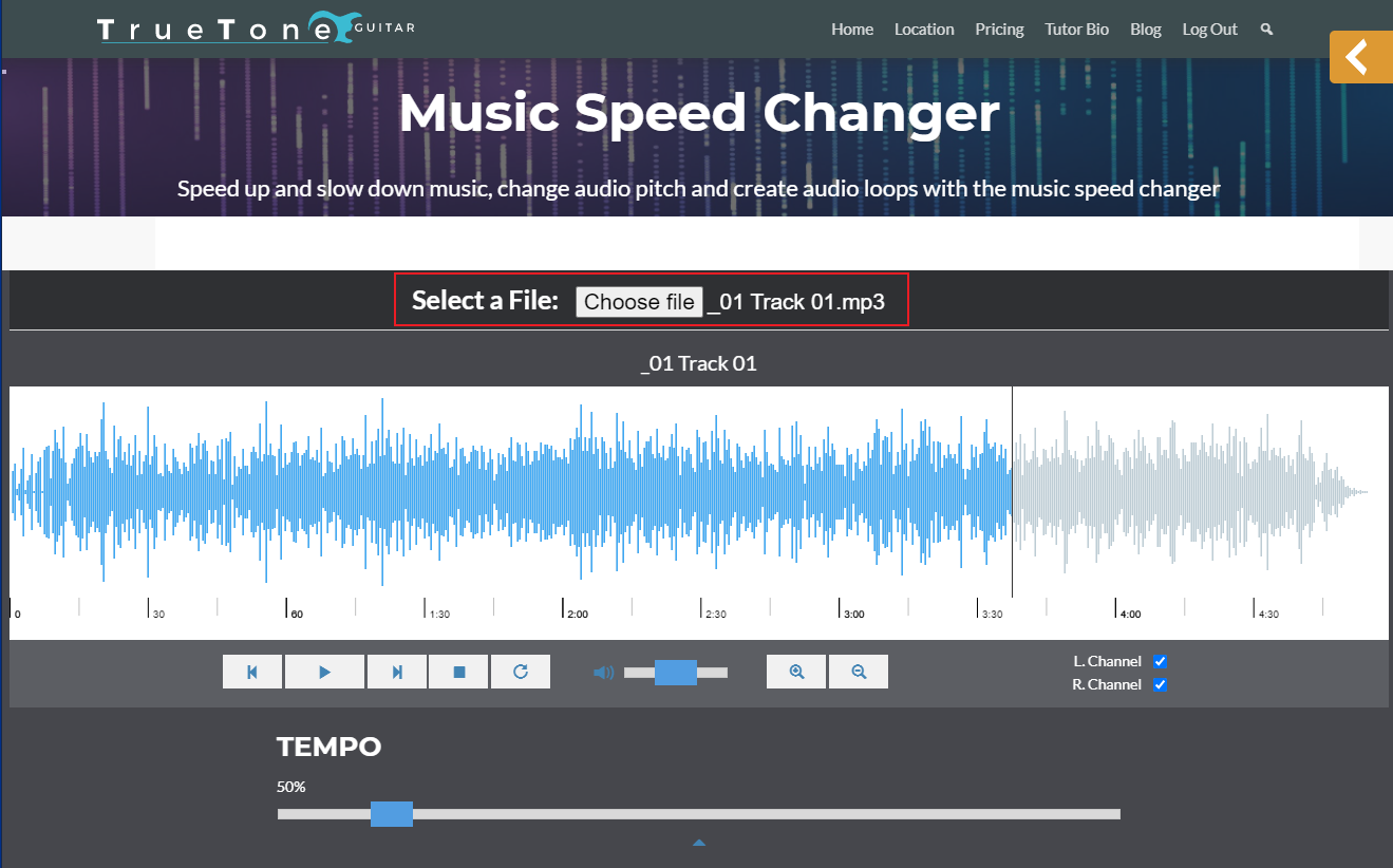 1. Music Speed Changer - Select File